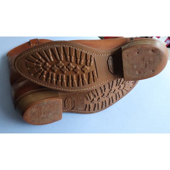 Vintage 80s Justin Roper Western Boots Brown Leather 1173 Mens 9.5 Cowboy main image 8